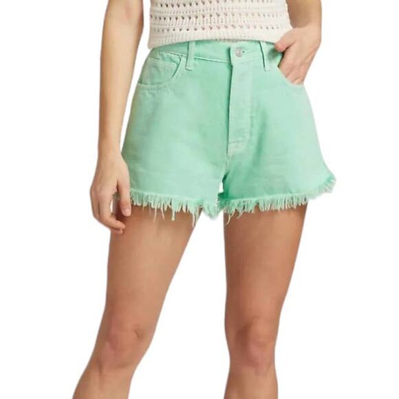 7 For All Mankind shorts Easy Ruby cut off denim green size 31 - Picture 1 of 5
